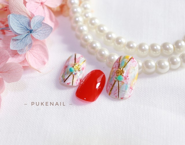 Pukeネイル No 380 色合わせ クール レッド ネイルチップ ネイルチップ つけ爪 購入ならpuke Nail