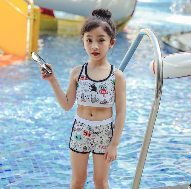 水着 女の子 セパレート 子供服 スクール 上下セット ビキニ 夏 ジュニア こども 大きいサイズ 水着 キッズ水着 スイムウェア 紫外線 Kidsbard