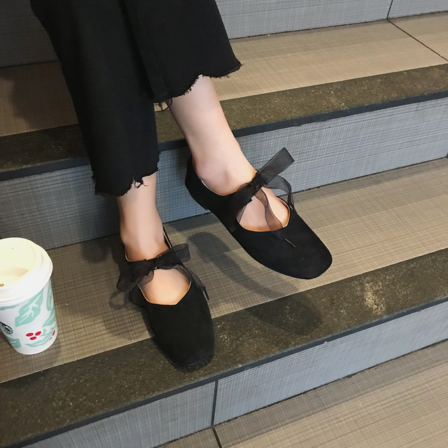 大人可愛い レトロ ガーリー チュールリボン レディース シフォン ローヒール ペタンコ フラット パンプス シューズ 靴 Ptnym3581 Shop Suba