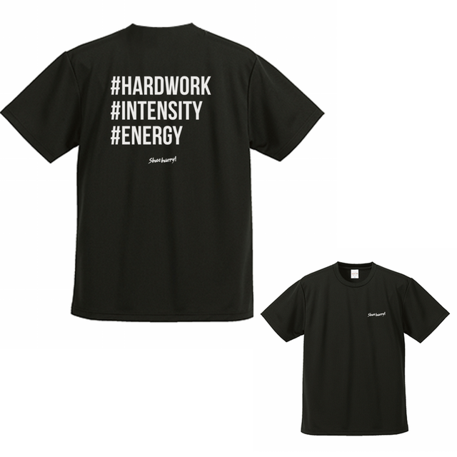 #SHOEHURRY 3KEYWORDS DRY T-SHIRTS|ドライTシャツ(ブラック/ホワイト)