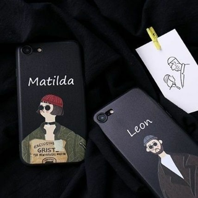 人気 ブラック レオン マチルダ イラスト Iphoneケース Vaiavanti