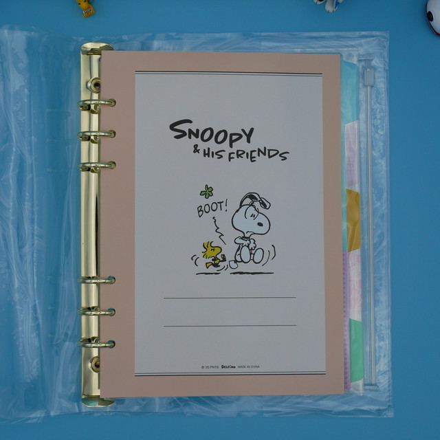 Peanuts Snoopy スヌーピー システム手帳 A5 ６穴 ファイルブック フライイングエース スヌーピーのおへや N おすぬべや