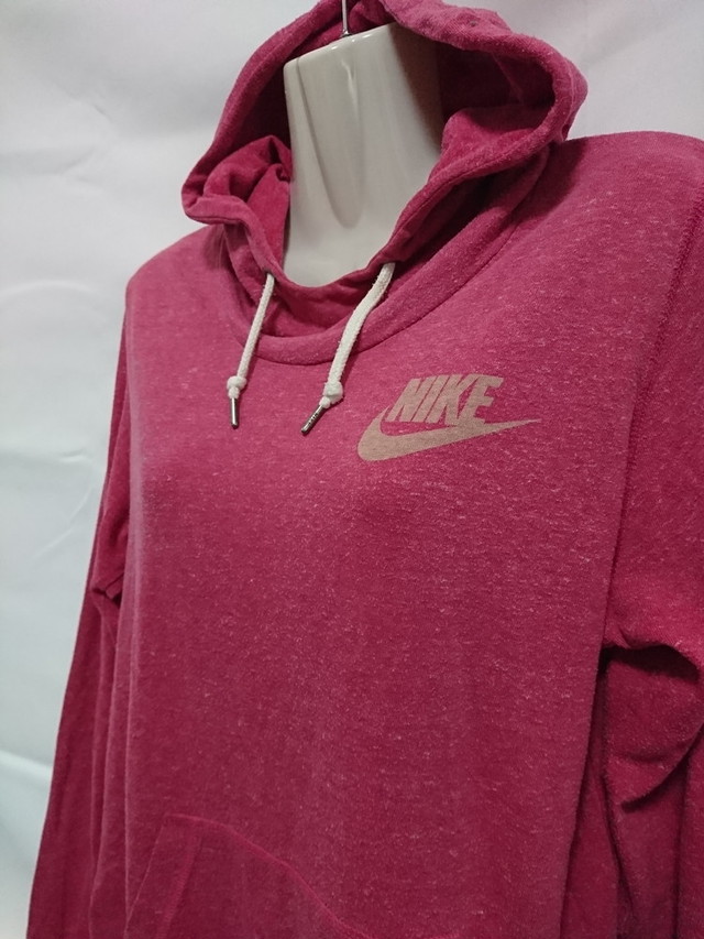 Nike ナイキ レディースl レディース プルオーバー スウェットパーカー ジム ジョギング ピンク 6141 691 スポーツウェア シューズの古着屋 リサイクルスポーツ