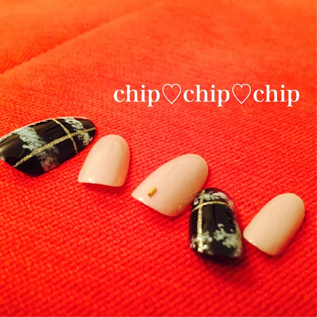 ネイルチップchip Chip Chipの 大人可愛いブランケットネイルno 2 ネイルチップ専門店 Chip Chip Chip