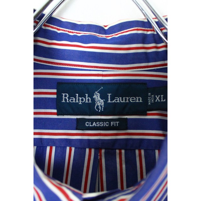 Ralph Lauren トリコロールカラー ストライプシャツ 0021 Cv