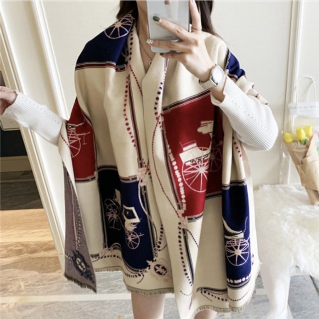 即納 選べる9種類 大判 マフラー ストール リバーシブル ブランケット ユニセックス 秋冬 韓国ファッション Nick2