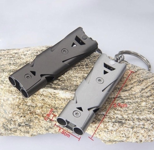 防災グッズ 高周波ステンレス サバイバルホイッスル 150db 呼び笛 世界のおもしろ雑貨屋さん