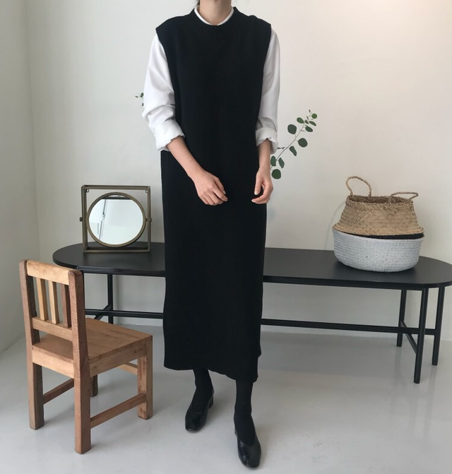 ロングベストワンピース