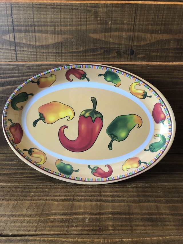 Mexican Chili Pepper Plastics Plate チリペッパー とうがらし メキシカン お皿 プレート Motorrock Kustomshop Fu Z Korner