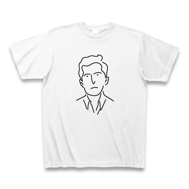 ウィトゲンシュタイン イラストtシャツ 偉人 哲学者 Aliviosta