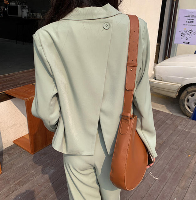 セットアップ パンツスーツ 韓国 ファッション レディース ジャケット ワイドパンツ ハイウエスト カジュアル レトロ 大人可愛い シンプル 春 新作 Cocotown