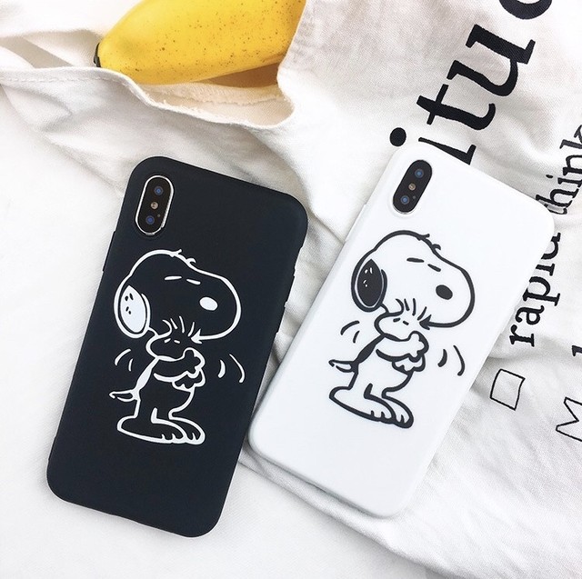 即納 送料無料 Iphone Case Snoopy Snoopy スヌーピー Iphone 携帯ケース モノクロ シンプル Glory Be
