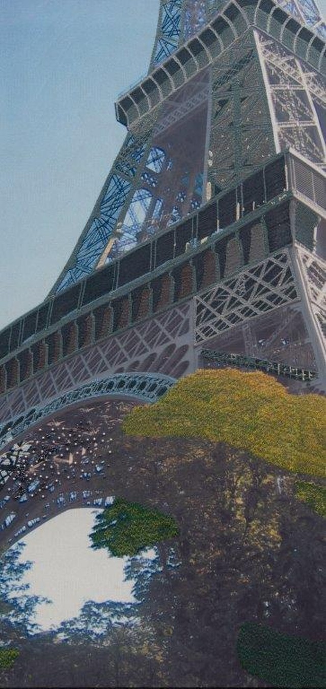 オレリーマティゴ ロングスカーフ エッフェル塔 カラー Paris Design Art