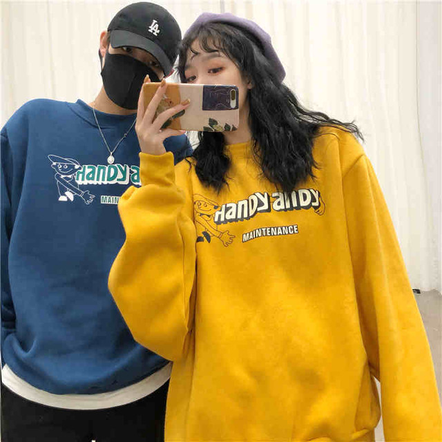 大きいサイズ レディース トップス 春 秋 冬 トレーナー ゆったり プリントロゴ ダボダボ 長袖 トレーナー オーバーサイズ シンプル ストリート ユニセックス メンズライク カジュアル お出かけ デート 通勤 通学 学生 キャンパス 旅行 普段着 イエロー ブルー 黄色 青