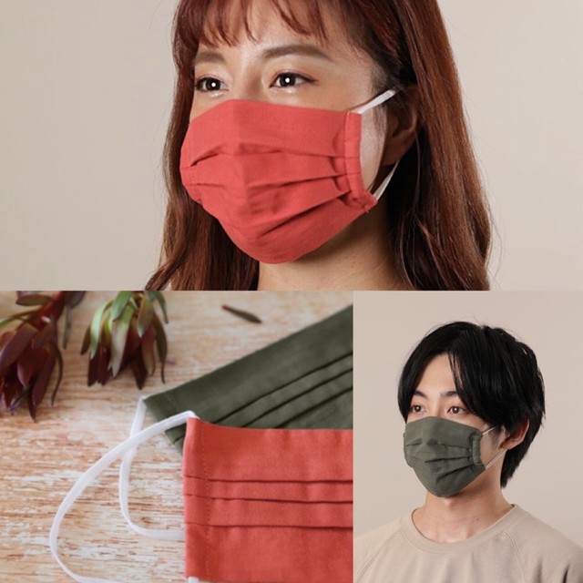 ◆数量限定◆ irodori AUTUMN 男女ペア2色セット(媚茶/ L&紅柿/ M)
