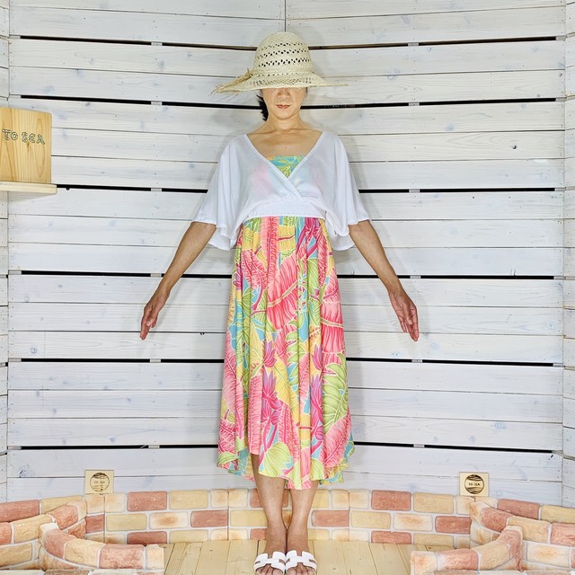 スカート ワンピース 2way Aloha Pink To Sea