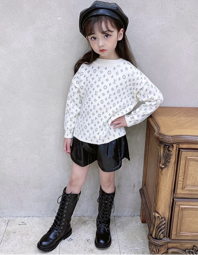 レースアップロングブーツ 子供靴 女の子 ブーツ 海外子供服 Lauleashop