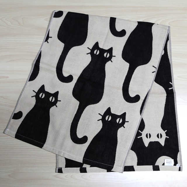 猫フェイスタオル インテリア猫 全3種類 マスノヤ衣料品店 マスノヤ猫雑貨店