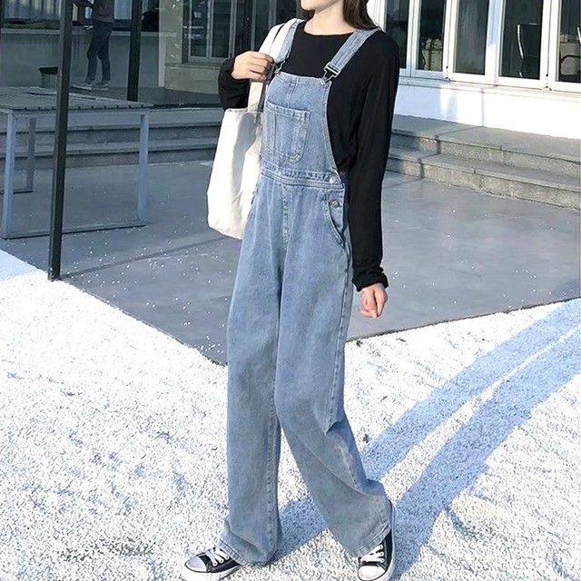 オールインワン サロペット デニム レディース サロペット パンツ ロールアップデニム 世界の扉shin