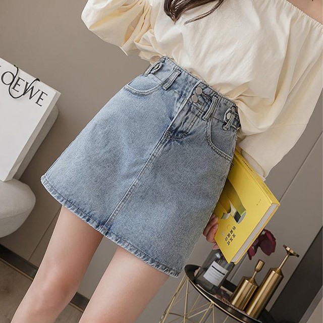 即納 デニムスカート ミニスカート ウエストゴム ハイウエスト Aライン 台形スカート タイトスカート レディース ボトムス S Xl Ns 1199 Daily Closet