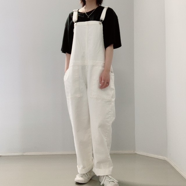 即納 韓国ファッション White Denim オーバーオール 韓国ファッション セレクトショップ One Will
