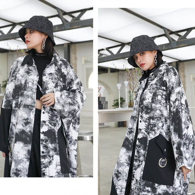 モード系 シャツワンピ ロングカーディガン レトロ オーバーサイズ アシンメトリー 病みかわいい 秋冬 ストリート系 キレカジ オルチャン 原宿系代 30代 天使と悪魔 サブカル系ファッション Seasonz