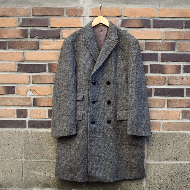 French 1960s Vintage Chesterfield Coat ダブルチェスターコート フランス オランダ ビンテージ Lithium Clover Over Dover