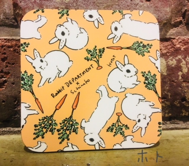 森山標子イラストうさぎ図鑑風コースター ラビットデパートメント Rabbit Department うさぎ雑貨