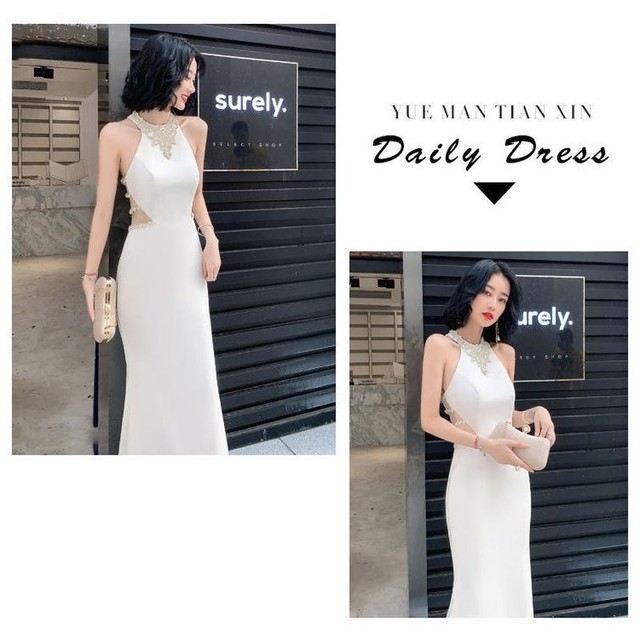 取寄 パーティードレス ロングドレス マーメイドドレス 背中あきトップス デザイントップス 異素材ミックス ロング マキシ タイト 結婚式 披露宴 二次会 Dbl2410 Dress By Lc