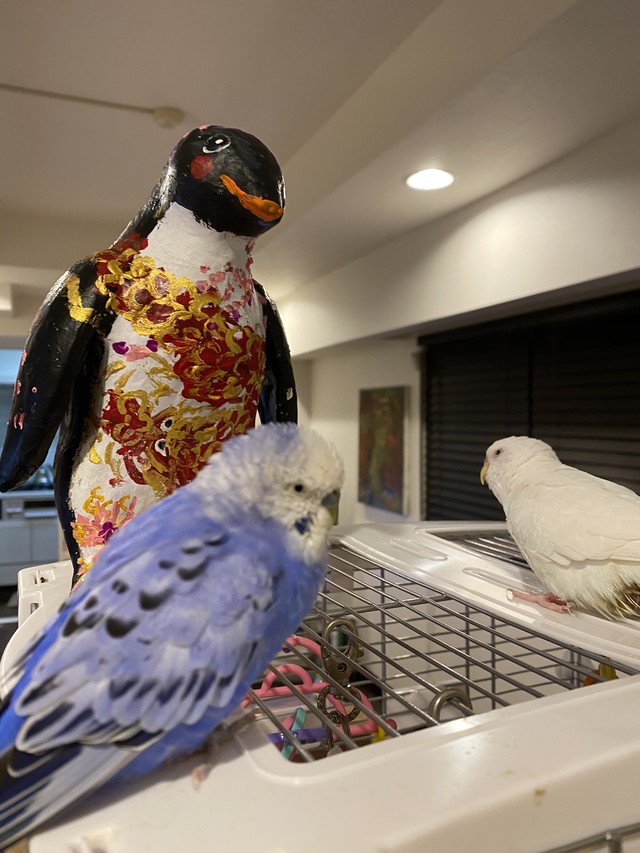 龍さん背負ったペンタくん Mari Nishimura Art