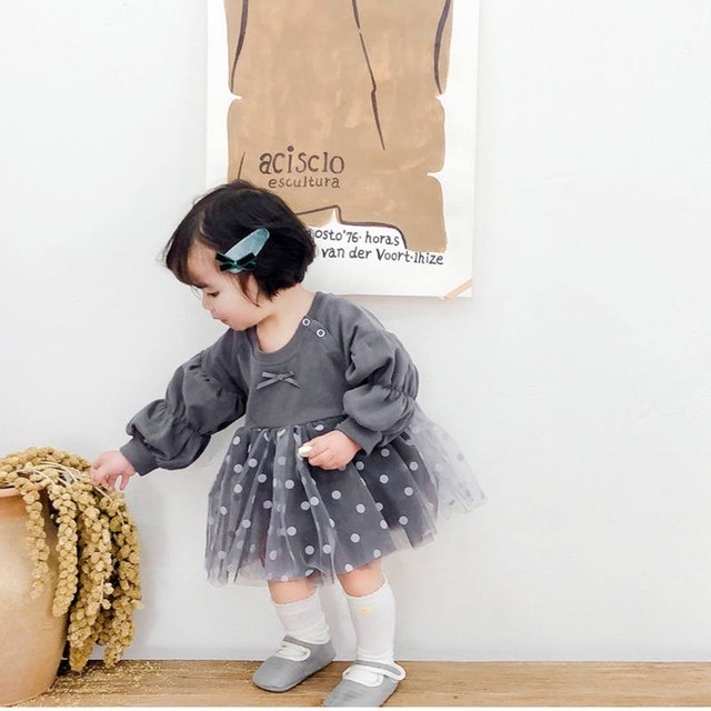 ドットチュール ワンピース 送料無料 66 73 80 90 予約 512 プチプラ子供服のかわいいお店 Mao アウトレット通販