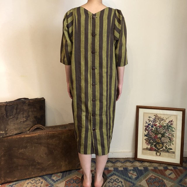 ヴィンテージ ワンピース レトロ ストライプ Monique Vintagestore 古着の通販サイト