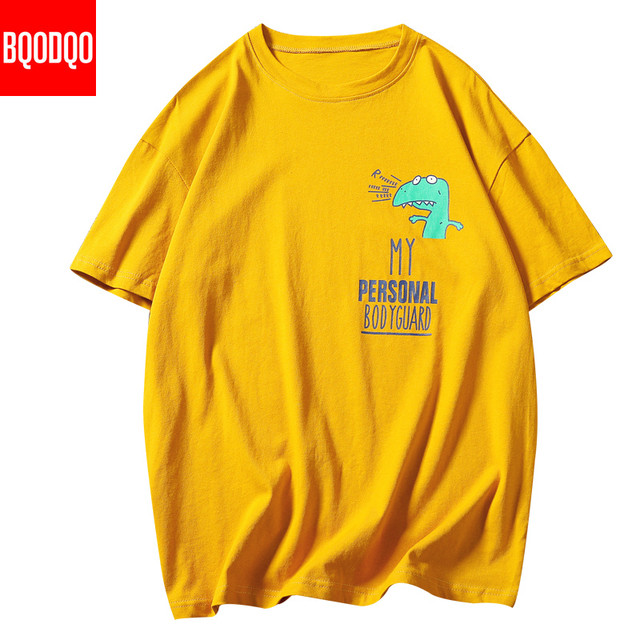 恐竜プリント面白いtシャツ男性5xlヒップホップ綿tシャツoネック夏eseメンズ因果tシャツフィットネスtシャツ コットン サマー 夏物 Bqodqo Official Stor Efect