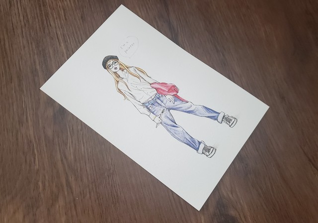 I M A Painter 女の子イラストポストカード Nacchan501