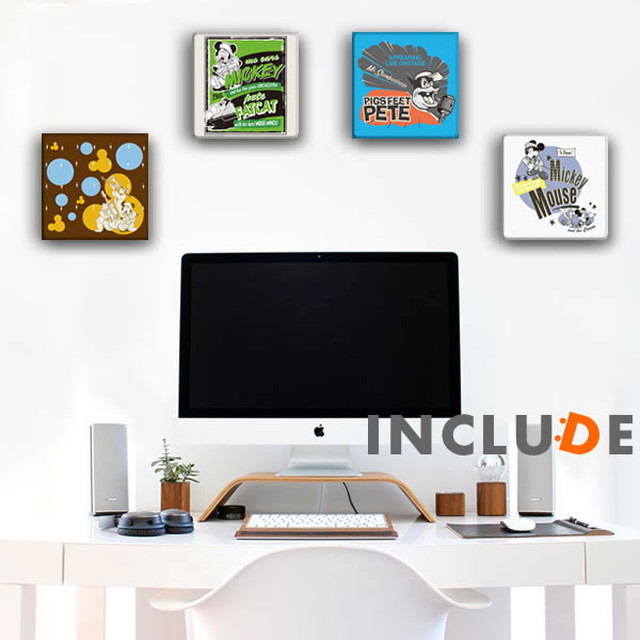 アートパネル ファブリックボード ミッキー フレンズ ピート ペグレグ ピート ブラック ピート ヤマネコ キャラクターズ グリム兄弟 グリム童話 モノクロ 哀愁 ディズニー Disney ポスター イラスト オブジェ ギフト 風水 デコアップ Kabe Kawaii