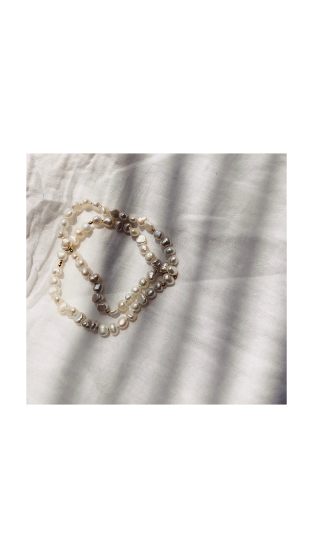 Freshpearl Gold Round Necklace 淡水パールゴールドラウンドネックレス