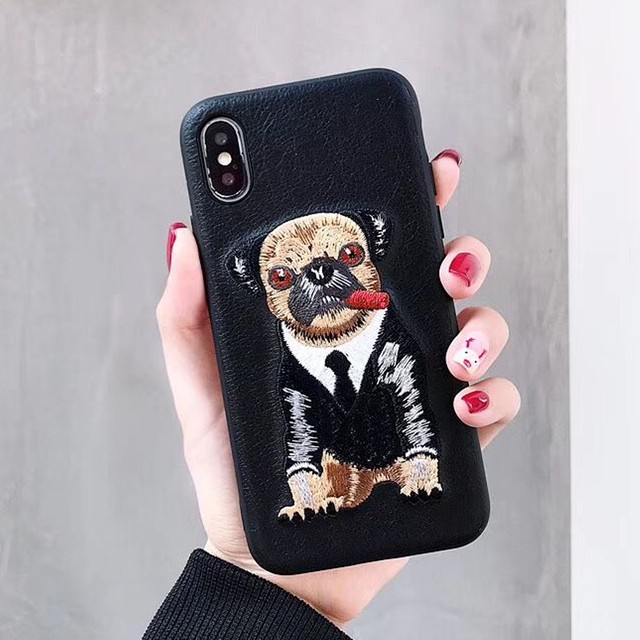 犬刺繍 Iphoneケース M0909 11 Chubbym