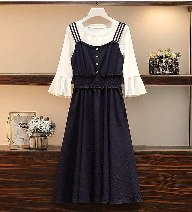 大きいサイズ レディース トップス キャミワンピース セットアップ フレア サロペット スカート 長袖 春夏秋 Ll 3l 4l 5l 大きいサイズ 送料無料 レディース通販店 ｋｅｃｃｈi 静岡 Base売り場