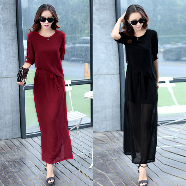 マキシワンピース 長袖