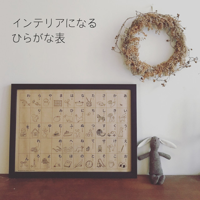 インテリアになるひらがな表 A3サイズ Saori Yamazaki