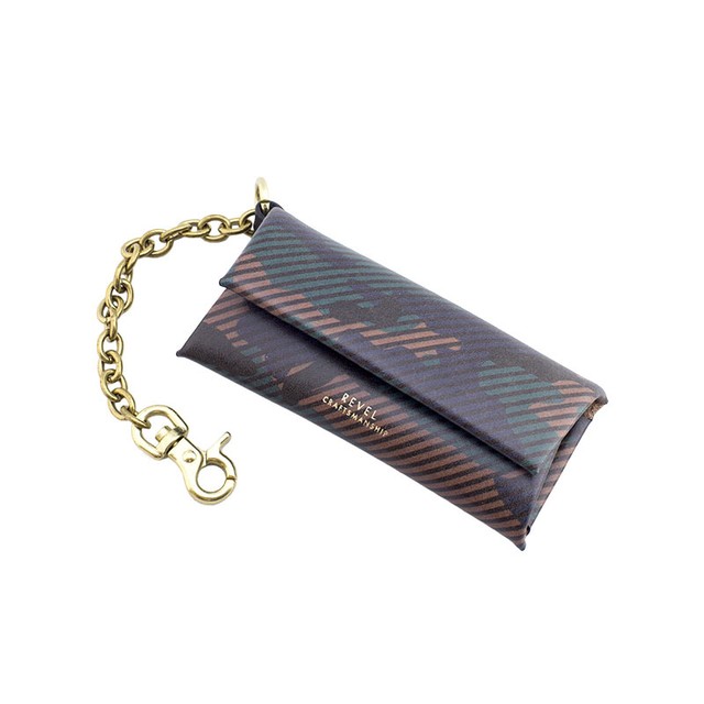 筒型折革キーケースCAMO