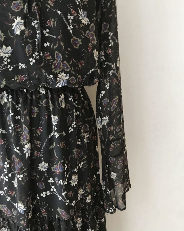 シャツワンピース 長袖 春 ロングワンピース シフォン マキシ丈 ワンピース 花柄 ワンピース 春新作ワンピース Jm42 ワンピの里