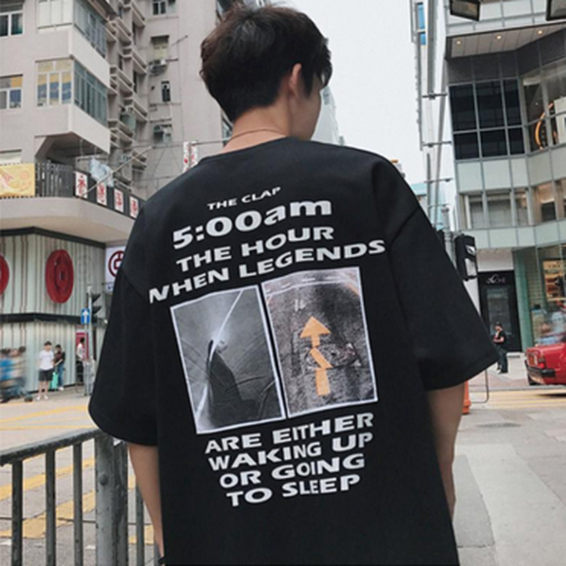 バックプリント ｔシャツ メンズ レディース オーバーサイズ 黒 ストリート系 ビッグシルエット 韓国 ブラック ｌ Apa