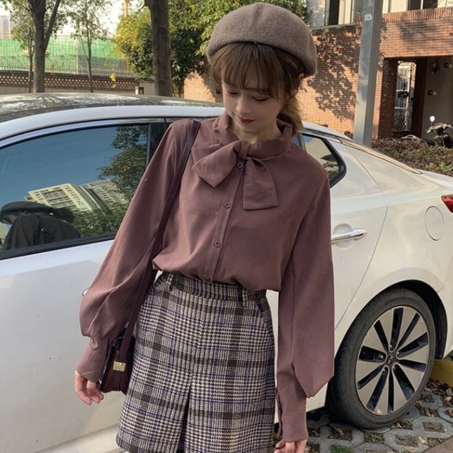 レディースファッション ブラウス おしゃれ かわいい リボン 清楚 カジュアル シンプル トップス ｇｄｒ