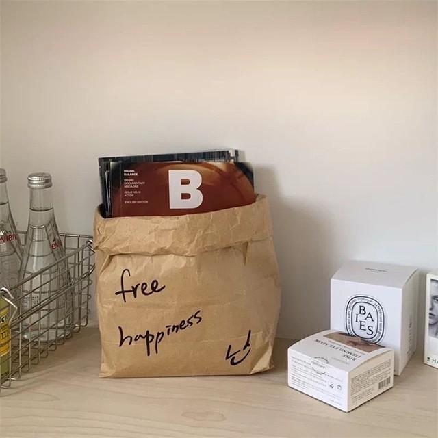 ペーパーバッグ ナチュラルカラー 韓国雑貨 韓国インテリア 置き画くら部 Nuance You 韓国インテリア 韓国ファッション 北欧インテリア 海外インポート品 通販shop