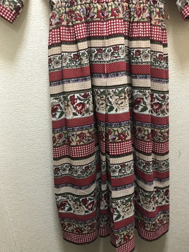 ヴィンテージレトロワンピース オンワード チューリップ 花柄 ワンピース セレクト古着 おひさま洋品店 Online