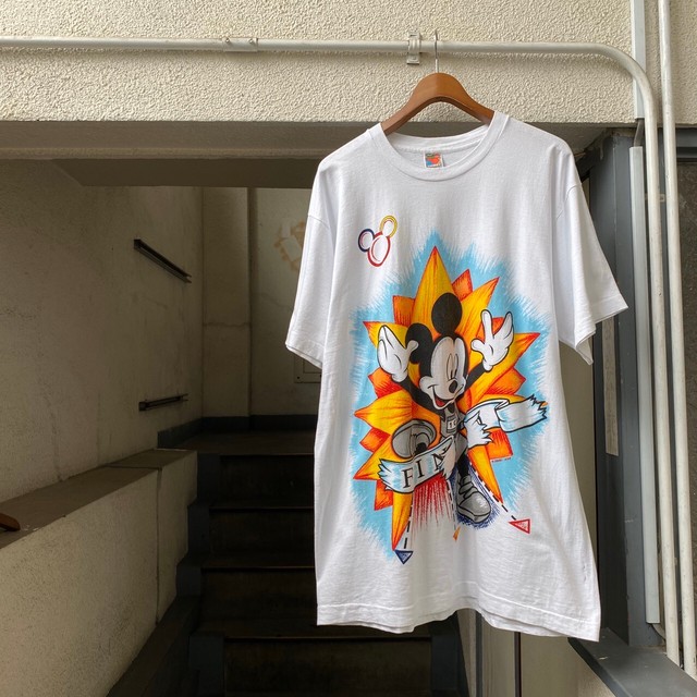 Vintage ディズニー ミッキーマウス S S キャラtシャツ 白 Slat Albatross Vintage