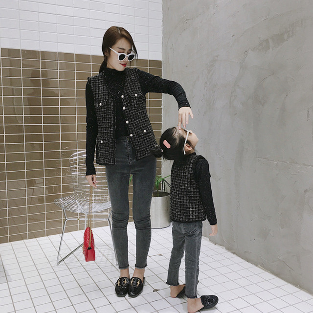 親子服ジーンズ秋新ミドル ラージキッズスリムフットパンツナインポイントパンツベビーロングパンツ オータム 秋物 Snsで話題 Kids男の子 Kids女の子 韓国ファッション 男の子ママ 女の子ママ 海外キッズファッション 親子コーデ 今日の服 プチプラ Mi