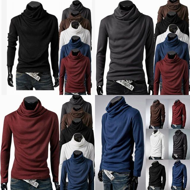 アフガンネック Tシャツ メンズ 長袖 無地 キレイめ カットソー ドレープ ロンt ストレッチ インナーシャツ ブラック L Mep1101