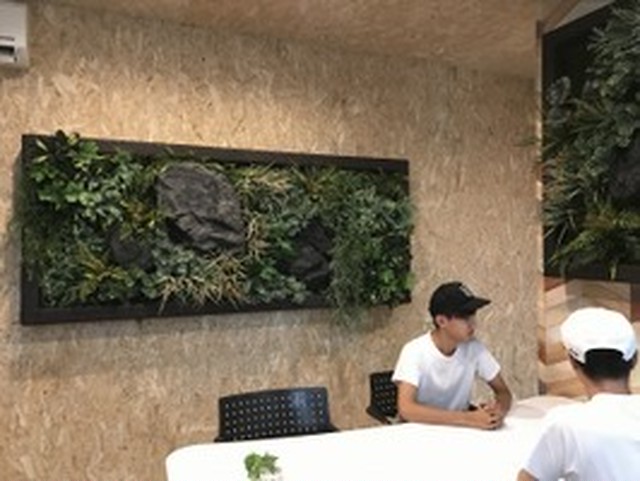 Rattanframe 大 造花 擬岩バージョン 組立てキッド 壁面緑化 フェイクグリーン グリーンバイオ株式会社